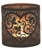 Heart black tealight wax melter