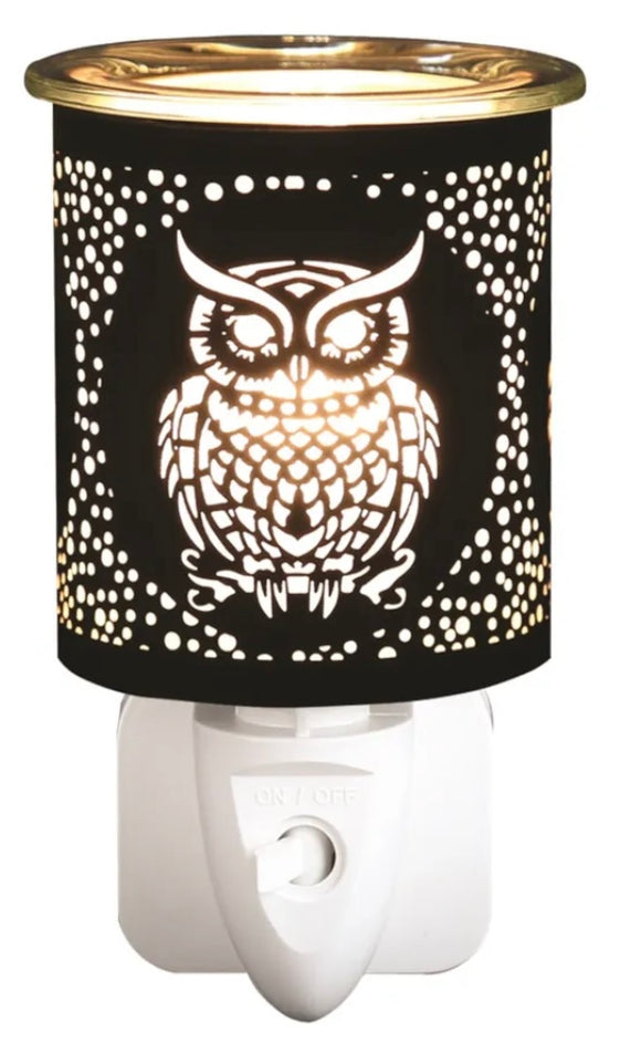 Owl Black Plug In Wax Melter