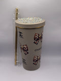 Luxury Rhinestone Thermal Tumbler – Glitter Bling Cup with Straw for Hot & Cold Drinks