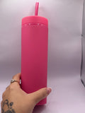 Matte Pastel Cold Cup with Straw – Reusable Iced Drink Tumbler