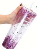 Custom 16oz & 24oz Snowglobe Tumbler – Personalised Glitter Cup | Made Live on TikTok | Unique Wrap Design