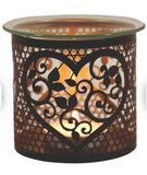 Heart black tealight wax melter