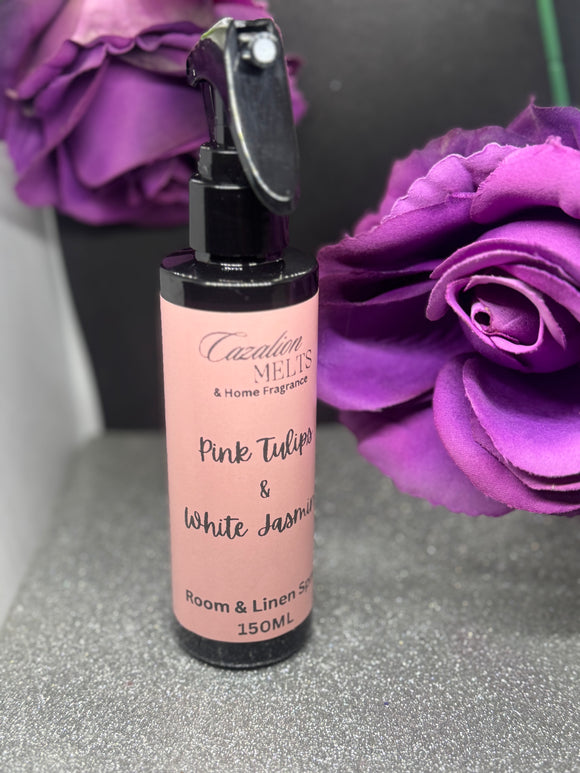 Pink Tulips & White Jasmine