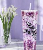 Custom 16oz & 24oz Snowglobe Tumbler – Personalised Glitter Cup | Made Live on TikTok | Unique Wrap Design