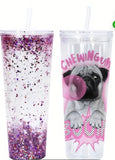 Custom 16oz & 24oz Snowglobe Tumbler – Personalised Glitter Cup | Made Live on TikTok | Unique Wrap Design