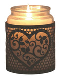 Heart black tealight wax melter