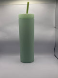 Matte Pastel Cold Cup with Straw – Reusable Iced Drink Tumbler