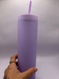 Matte Pastel Cold Cup with Straw – Reusable Iced Drink Tumbler
