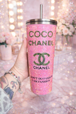 Luxury Inspired Thermal Rhinestone Tumbler