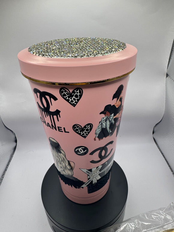 CC Thermal Pink Rhinestone Cup Waffle