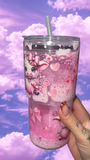 Custom 18oz Glitter Tumbler – Personalised Cup Made Live on TikTok