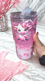 Custom 18oz Glitter Tumbler – Personalised Cup Made Live on TikTok