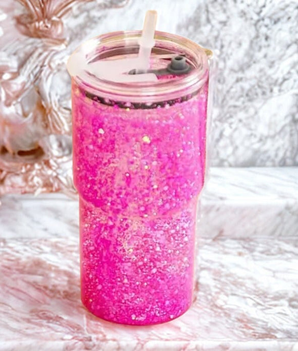 Custom 18oz Glitter Tumbler – Personalised Cup Made Live on TikTok