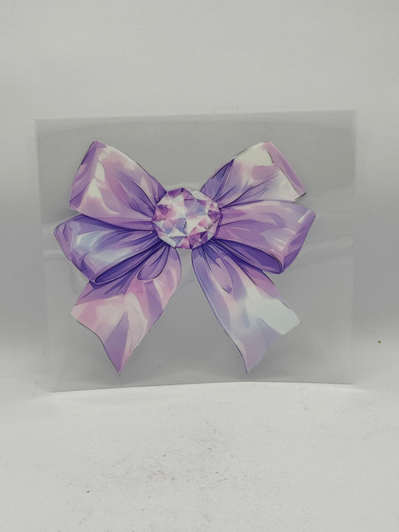Purple Bow UVDTF Wrap