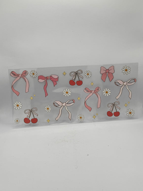 Bows Cherry Daisies UVDTF Wrap