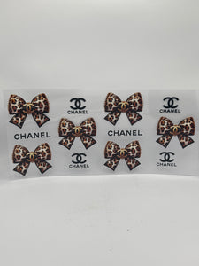 CC Cow Print Bows UVDTF Wrap