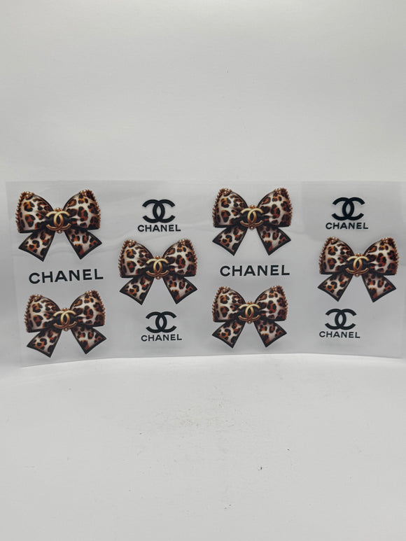 CC Cow Print Bows UVDTF Wrap