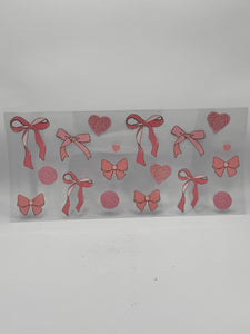 Pink Bows uv dtf wrap