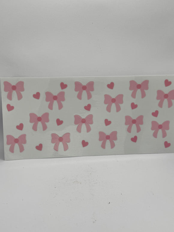 Pink bows hearts