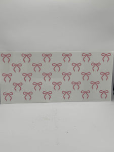 Pink bows uv dtf wrap