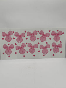 Pink bows hearts
