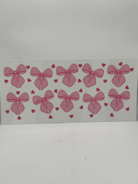 Pink bows hearts