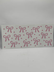 Pink bows hearts