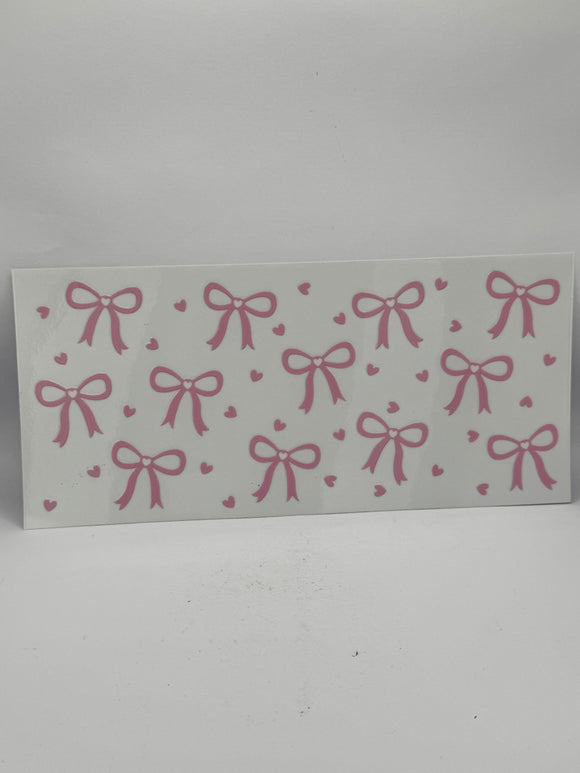 Pink bows hearts