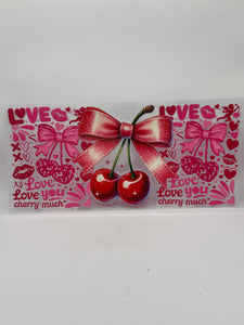 Cherry Bow Love Uv Dtf Wrap