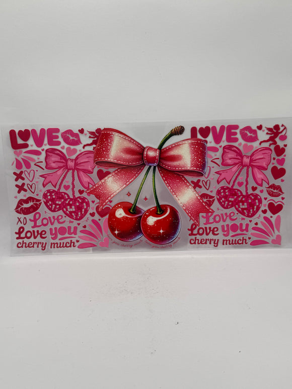 Cherry Bow Love Uv Dtf Wrap