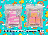 Handcrafted Bath Bomb Rocks – Vibrant Scented Bath Chunks (100g)
